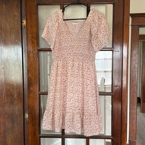 Smocked Floral Dress